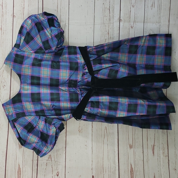 Milk.it Dresses & Skirts - NWT♡Plaid♡Baby Doll♡Open Back♡Smock Dress